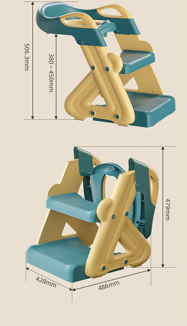 2 in 1 Foldable Baby Training Toilet Ladder